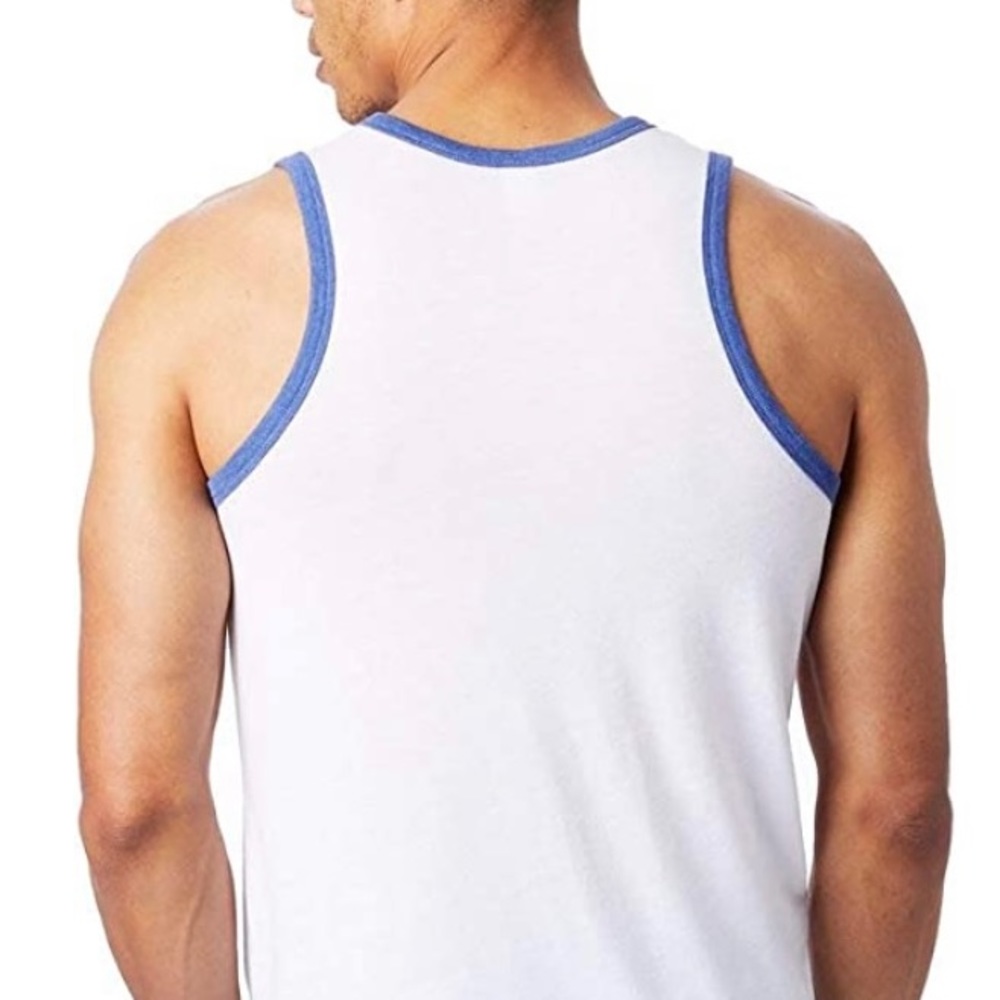 Mens Alternative Sleeveless White Tank Size Medium